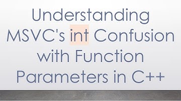 Understanding MSVC