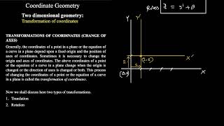 2.1 Transformation of coordinate (Change of axes theories and formula)