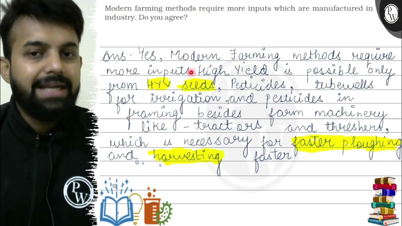 Modern farming methods require more inputs which are manufactured i ...