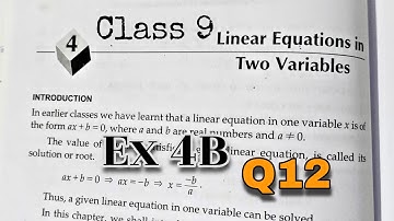Ex 4B Q12 Class 9 Maths Linear Equation In Two Variable | CBSE | RS Aggarwal | Rajmith study