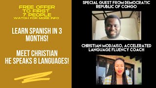 Learn Spanish in 3 Months! Interview with Modja from Congo. He speaks 8 languages!!!