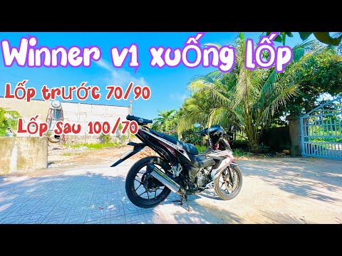 Video Winner 150 Xuống lốp nhỏ - Lốp sau 100/70 Lốp trước... - youtube