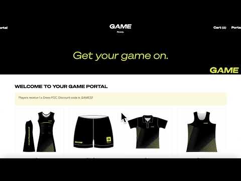 Team Uniform Portal - GAME Clothing (Computer Version)
