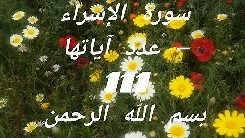 سورة الإسراء - سورة 17 - عدد آياتها 111 بدون اشهار