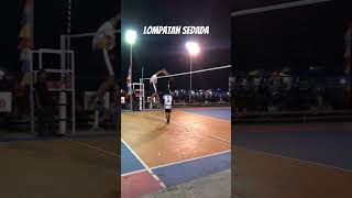 Lompatan Sedada Pemain Bkms Benteng Warming Up  Sekar Jaya Cup banggai volleyball