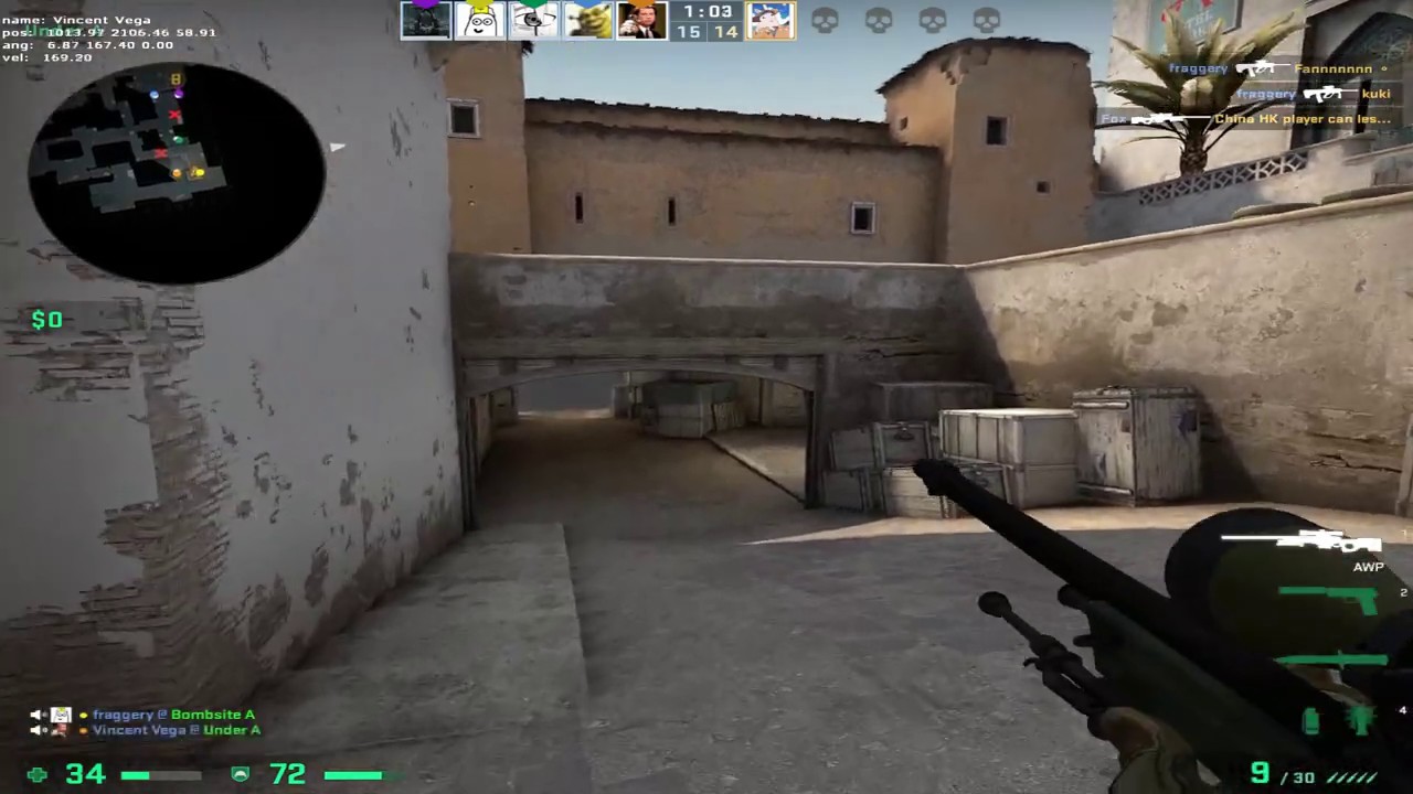 strange csgo bug (teammate clipped on ceiling) - YouTube