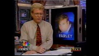 Chris Farley - Death (1997) MSNBC News Report