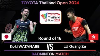 🔴LIVE SCORE | Koki WATANABE (JPN) vs LU Guang Zu (CHN) | Thailand Open 2024 Badminton