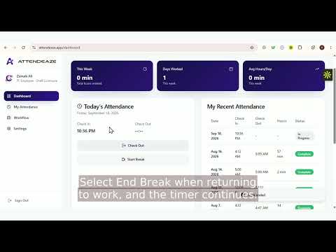 Attendeaze - Employee Tutorial (English)