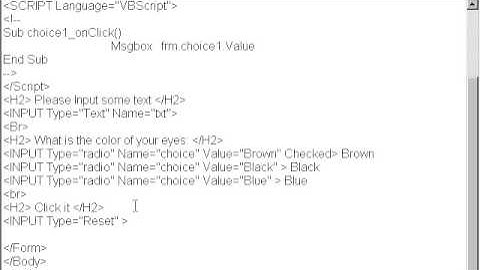 Reset event in vbscript