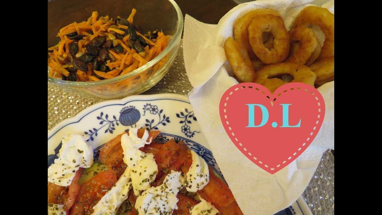 Karottensalat &amp; Tomaten-Avocado-Mozzarella Salat. - YouTube