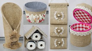 Super Useful out of Waste Material ! 6 Jute Craft Ideas: Baskets, Box