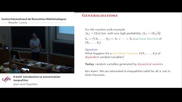 Jean-René Chazottes: A brief introduction to concentration inequalities