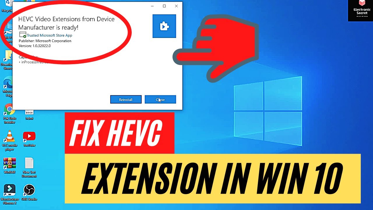 HEVC EXTENSION FOR WINDOWS 10 HEVC CODEC FOR VLC YouTube