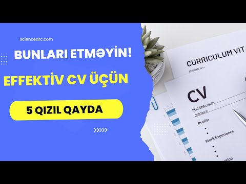 Video: CV karyera məqsədində?