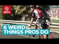 6 Weird Things Professional Cyclists Do On Their Bikes