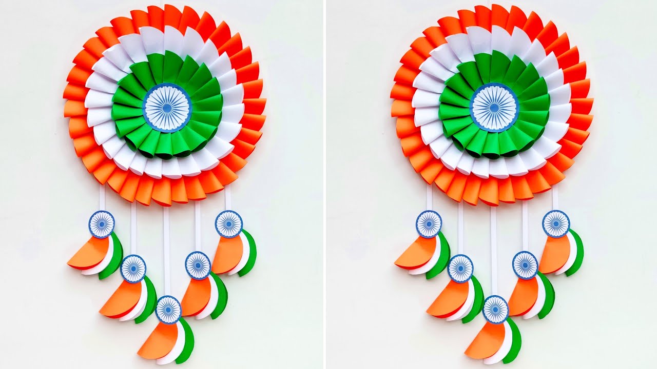Republic Day Wallhanging Craft // Tricolor wall decoration ideas