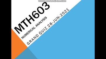 MTH603 Numerical Analysis Grand Quiz in Urdu/Hindi