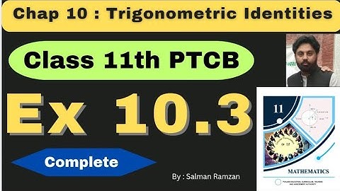 Exercise 10.3 Chapter 10 Class 11 New Book Math 2025 | Punjab Board | Double Half and Triple Angles 