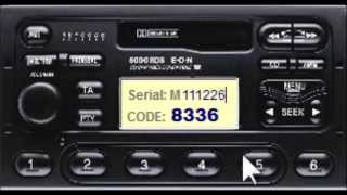 ford radio code unlock  M & V Serial 5 minutes 