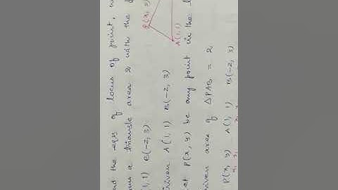 kp sir IB locus ex A II sum 8 -  equation of locus when area of triangle is given with 2 fixed point