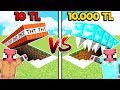 10 TL FAKİR TNT TUZAK VS 10.000 TL ZENGİN KAKTÜS TUZAK! 😱 - Minecraft