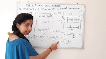 Concentration  of charge carrier in intrinsic  semiconductor