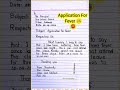 Sample Application for Fever in English | Sick Leave Request