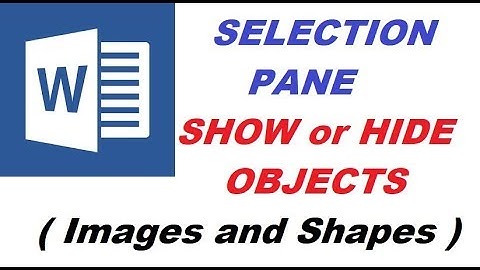 Selection Pane || How to hide or show objects||