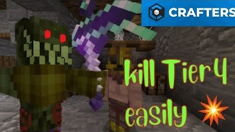Kill the tier 4 zombie slayer boss very easily in Crafters MC skyblock