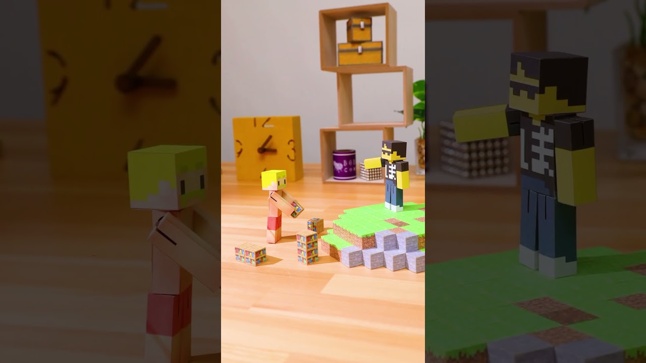 紙でマインクラフト！ #shorts - YouTube