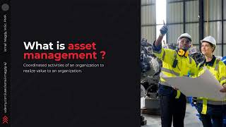 Maintenance Management & Reliability Engineering Course - What is asset management ?