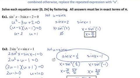 Precalc - Unit 5.4 Solving Trig Equations Day 2