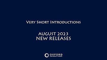 New Releases | August 2023 | Very Short Introductions