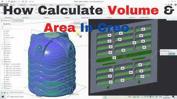 How to calculate Area & Volume of part in Creo | Volme of tank | Opening Area of Grill