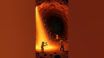 Tiny Miners Accidentally Caused a Lava Leak 🌋#shorts #lava