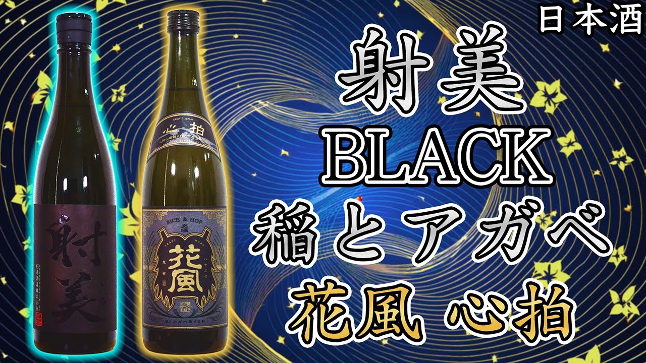 激シブ】射美BLACK ＆ 花風 心拍をレビュー【日本酒】 - YouTube