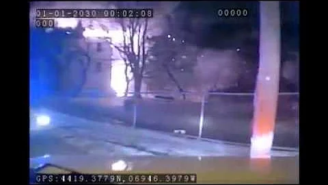 Dash cam video of 36 Northern Ave., Augusta Fire, Dec. 5, 2014