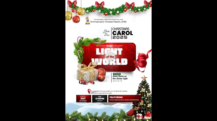 Welcome to our Christmas carol|| 21ST DECEMBER, 2025