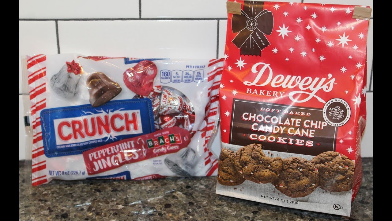 Crunch Peppermint Jingles With Brach S Dewey S Bakery Chocolate Chip Candy Cane Cookies Youtube