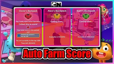 [UGC 1] Cartoon Network Game On Script - Auto Farm Score Totally Spies