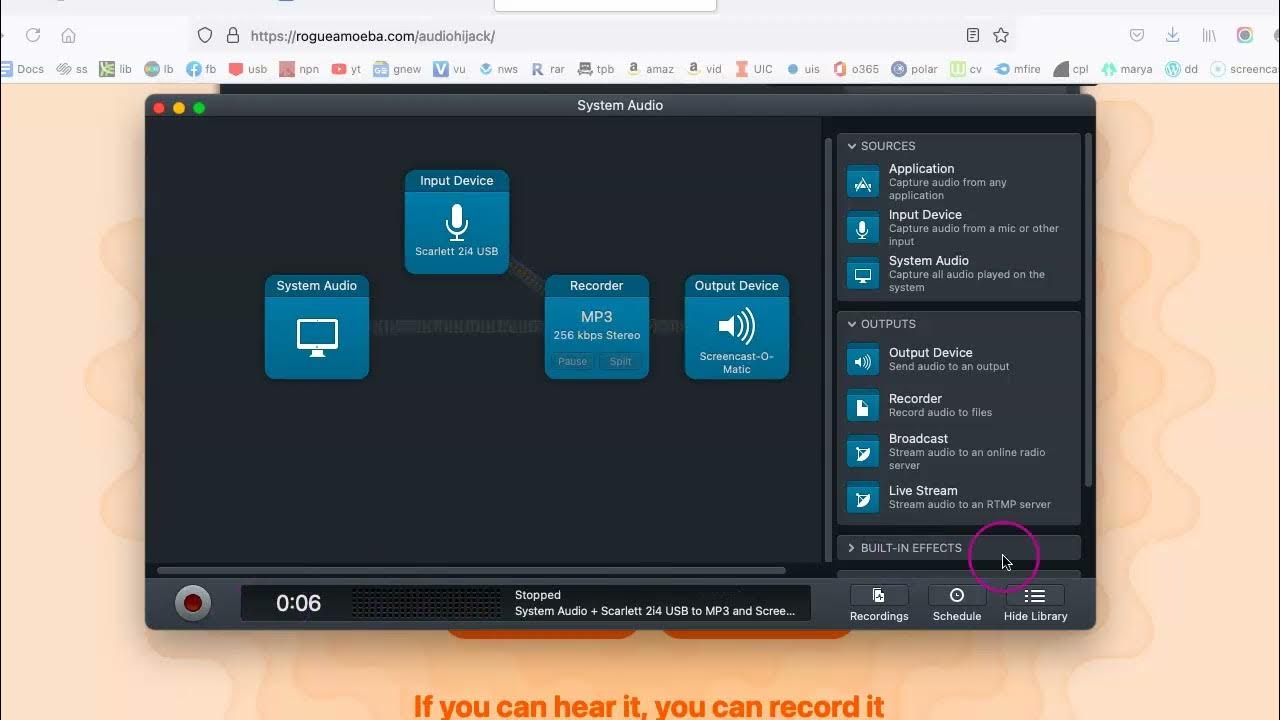 Using Audio Hijack for your backup recording YouTube