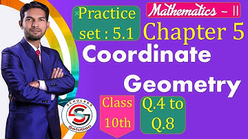Class 10th/Coordinate Geometry/Practice set 5.1