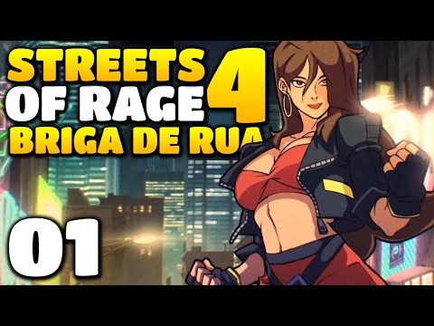 STREETS OF RAGE 4 - Início de Gameplay em PORTUGUÊS PT-BR