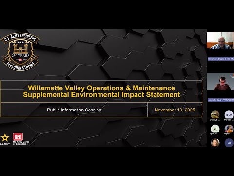 Willamette Valley System Draft Supplemental EIS Public Meeting Nov 19 2025 Afternoon Session 