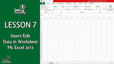 Ms Excel Basic to Advance Course in Urdu LESSON 7 BY LEARN EVERYTHING