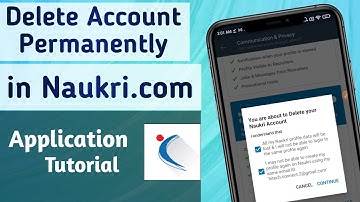 How to Deactivate or Delete Account Permanently on Naukri. com Job Search App