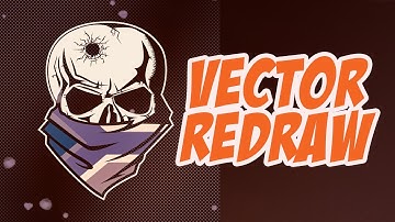 Skull Vector Redrawing with Adobe Illustrator CC 2018