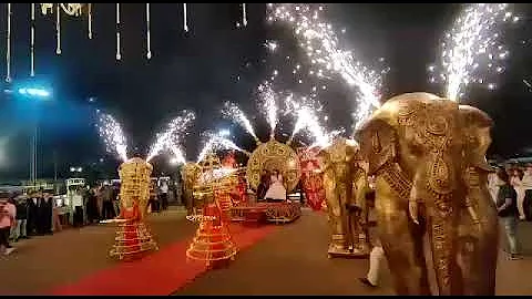 Royal grand bride groom entry in wedding ujjain Buddham events 7772939777 #grandentry #bride