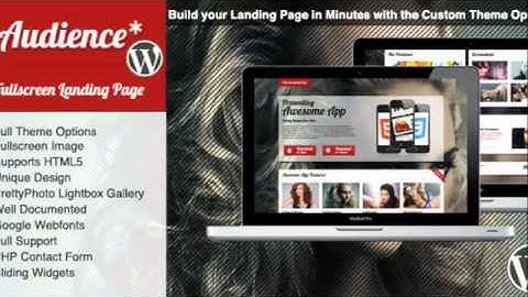Audience Wordpress Fullscreen Landing Page